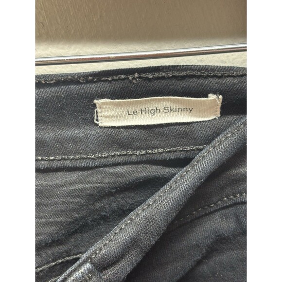 FRAME DENIM BLACK JEANS WOMEN ULTRA HIGH RISE SKINNY Cotton Blend Sz 32 - Picture 12 of 13